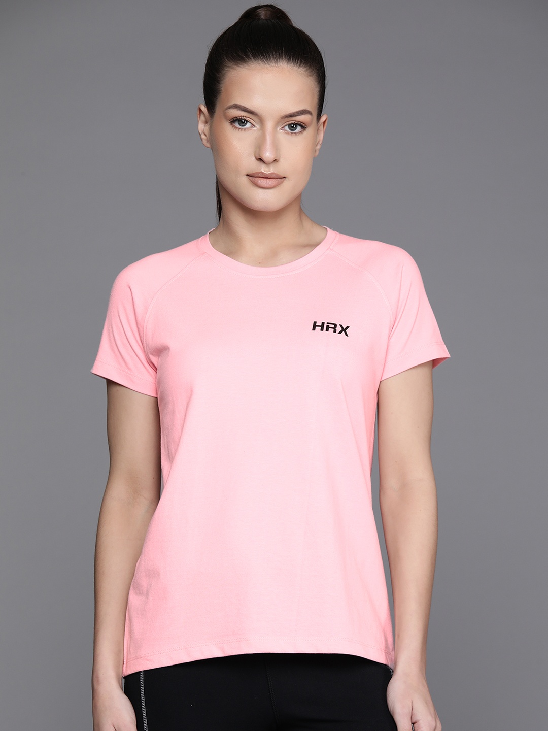 

HRX by Hrithik Roshan Women Brand Logo Printed T-shirt, Pink