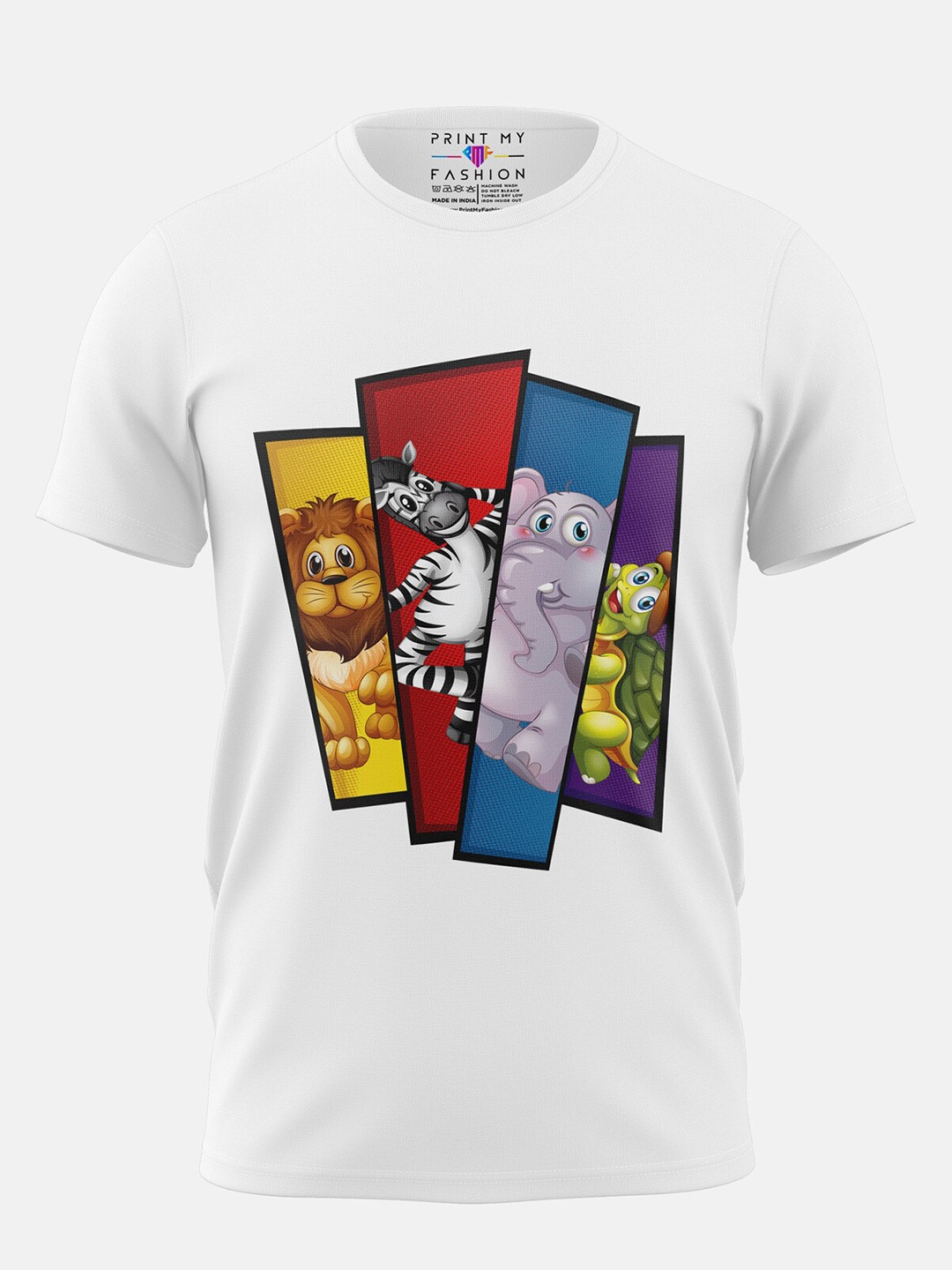 

Print My Fashion Boys Graphic Printed Cotton T-shirt, White