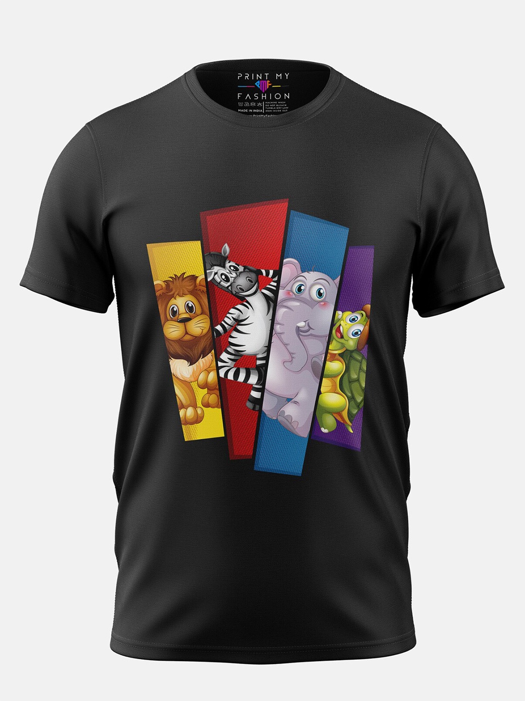 

Print My Fashion Boys Graphic Printed Cotton T-shirt, Black