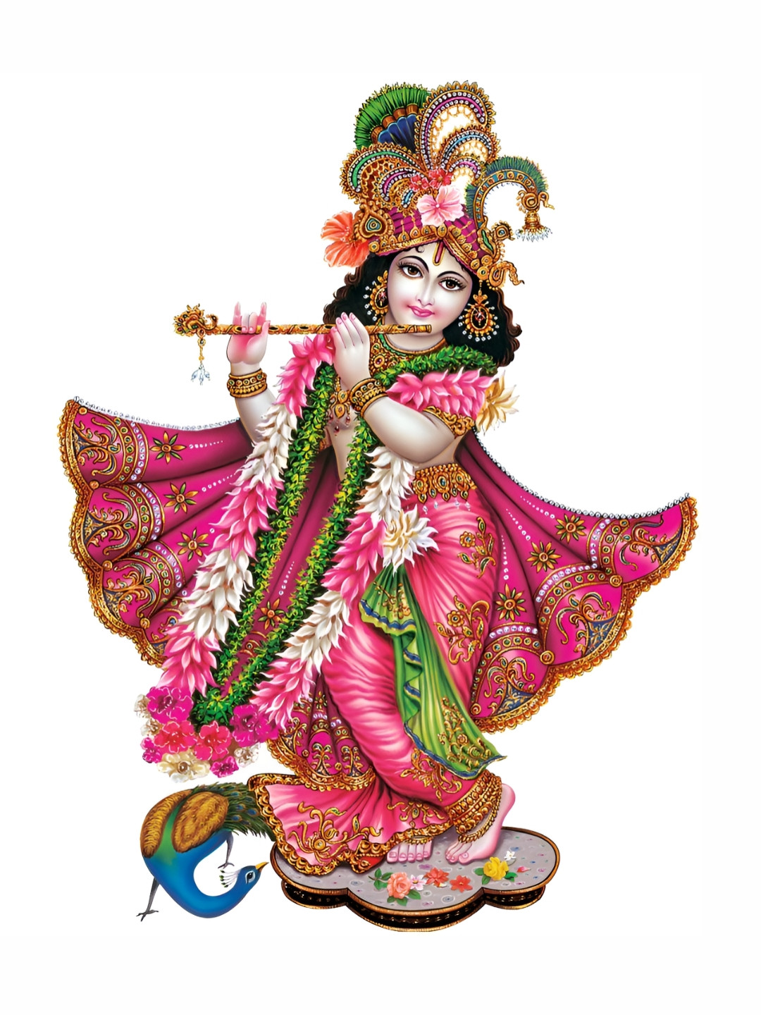 

Aquire Pink & Green Religious Lord Krishna Window Glass Film Sticker