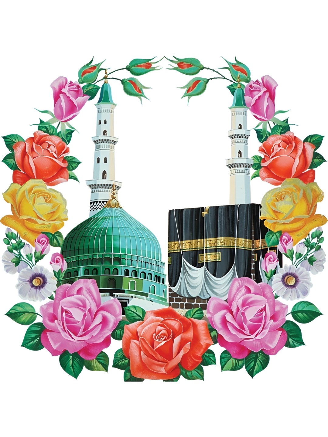 

Aquire Green & Pink Religious Self-Adhesive Wall Stickers
