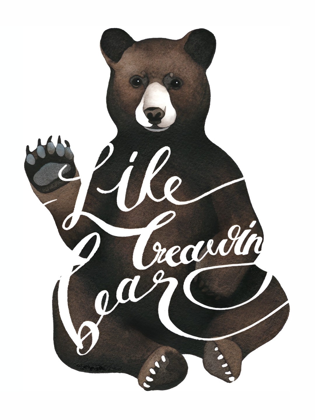 

Aquire Brown Bear Printed Self-Adhesive Waterproof Wall Sticker