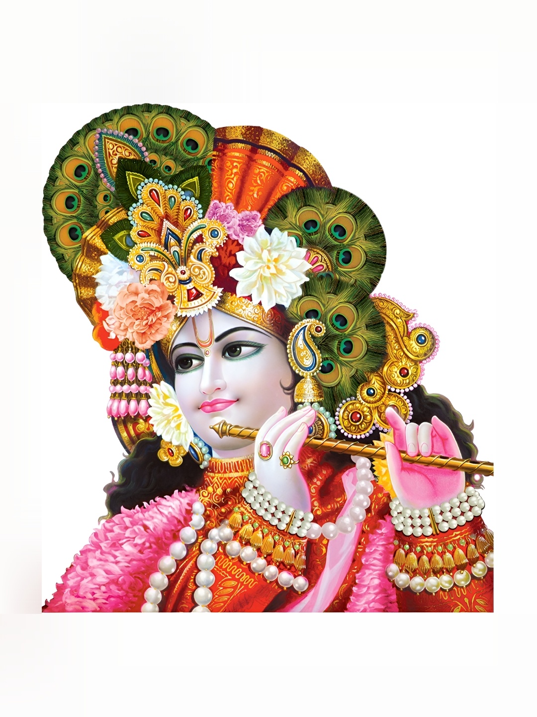 

Aquire RANGOLI Pink & Green Lord Krishna Printed Wallpaper