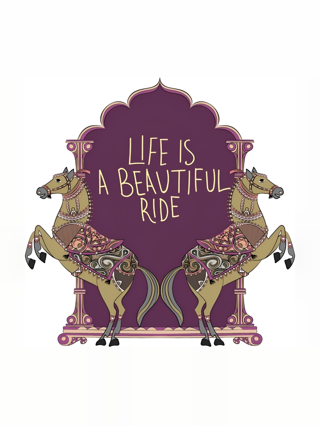 

Aquire Purple & Brown Horses Printed Waterproof Wall Sticker