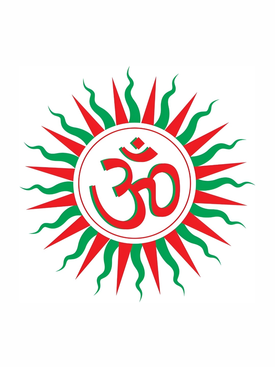 

Aquire Red & Green Om Printed Self-Adhesive & Waterproof Wall Sticker