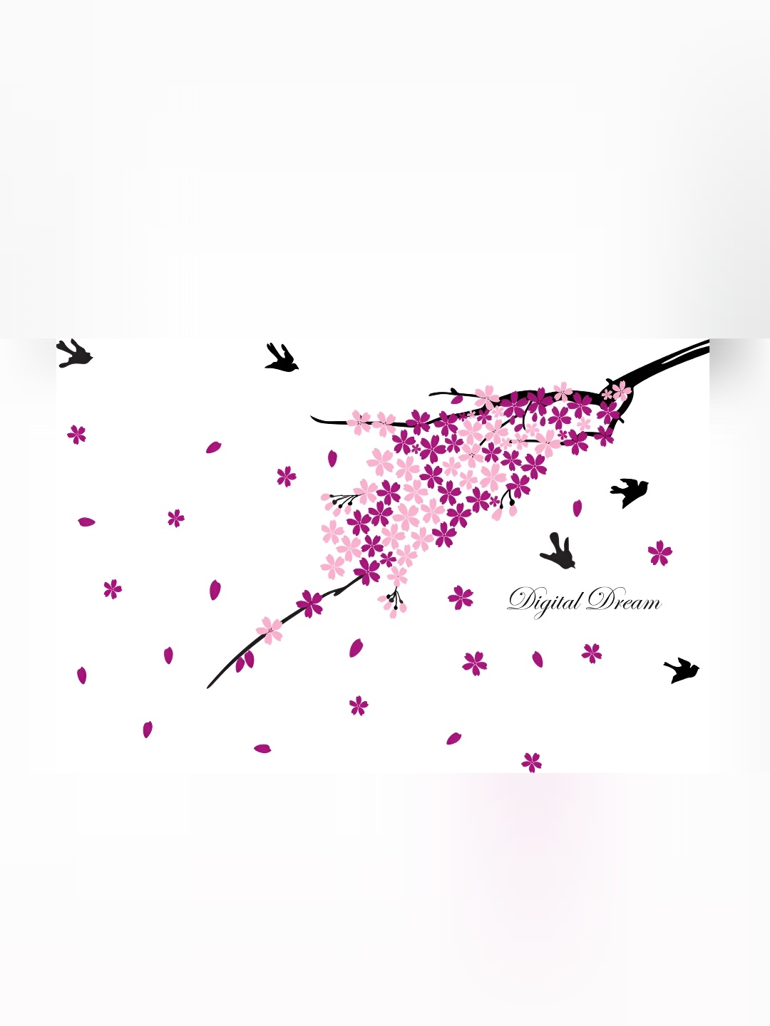 

Aquire Lavender Floral Printed Self-Adhesive Wall Sticker
