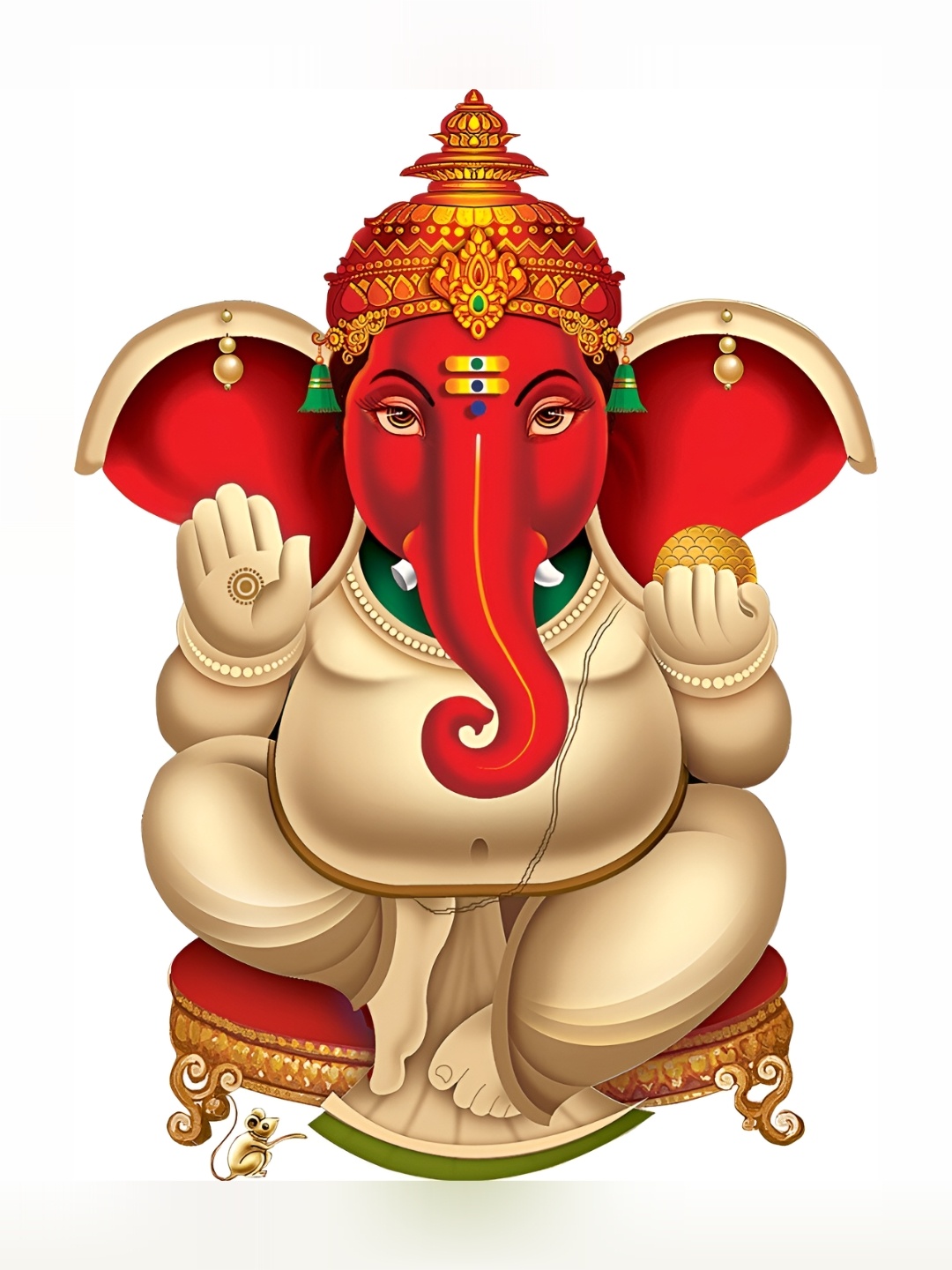 

Aquire RANGOLI Beige & Red Lord Ganesh Printed Wall Sticker