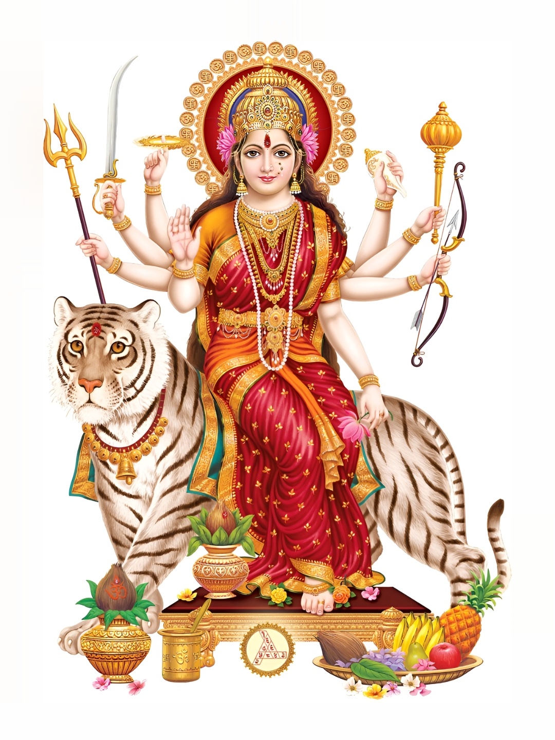 

Aquire Red & Yellow Goddess Durga Glossy Wall Sticker
