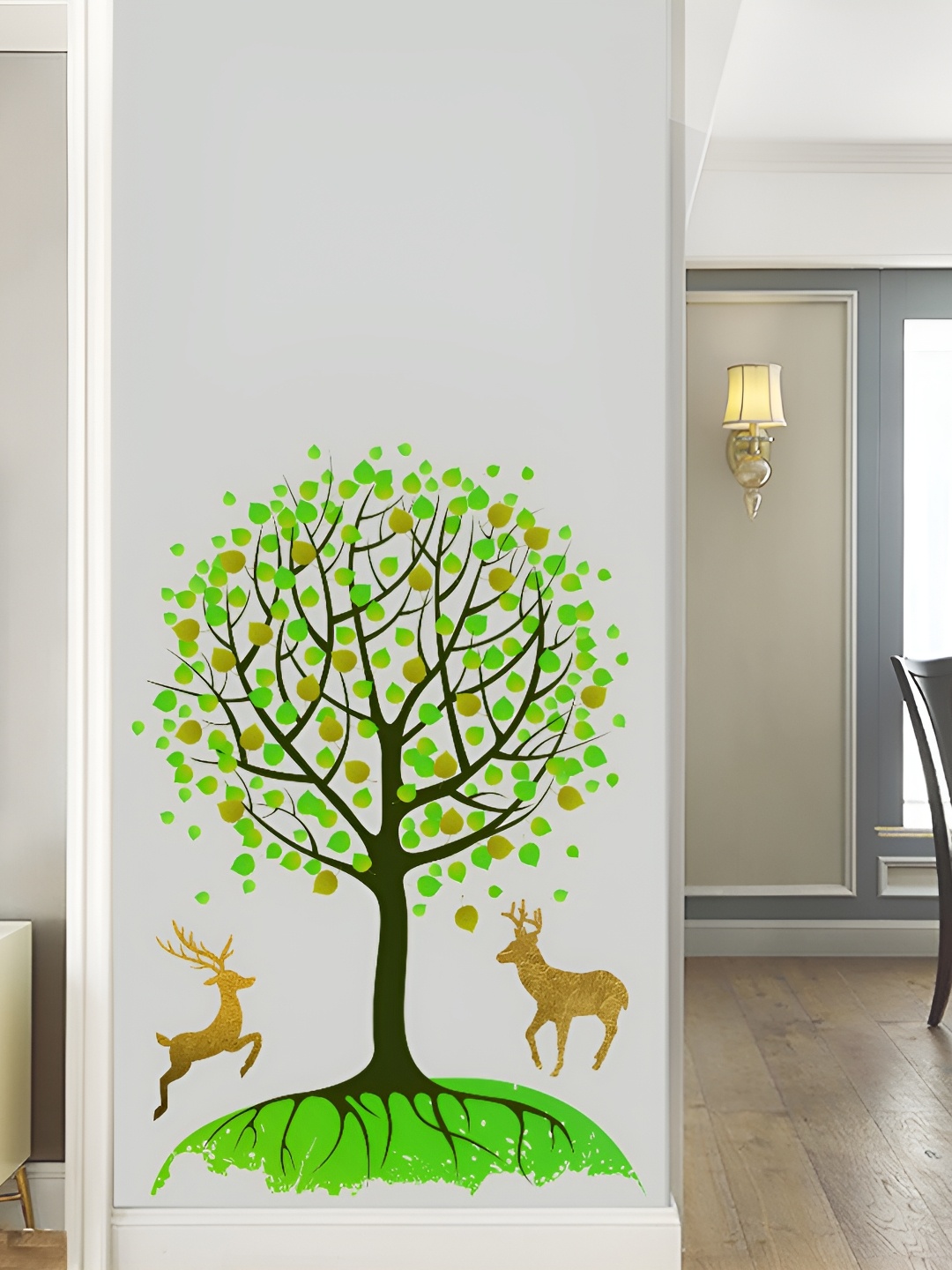 

Aquire Brown & Green Floral Printed Self-Adhesive Wall Sticker