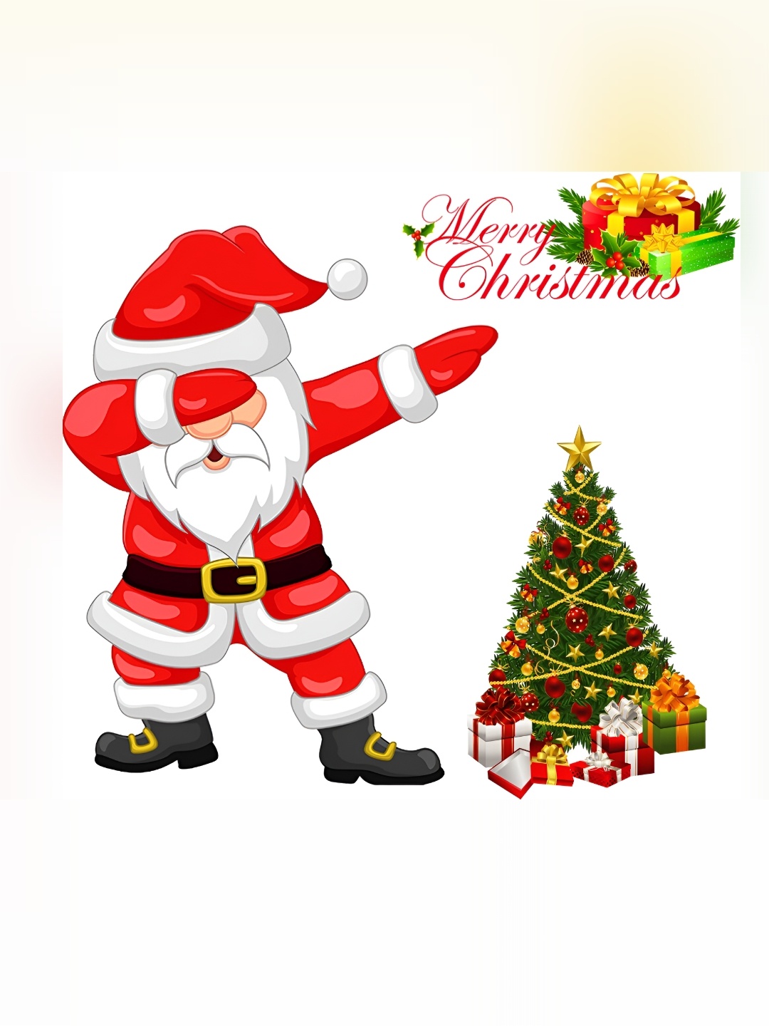 

Aquire god & god's Red & White Santa Claus Printed Wallpaper