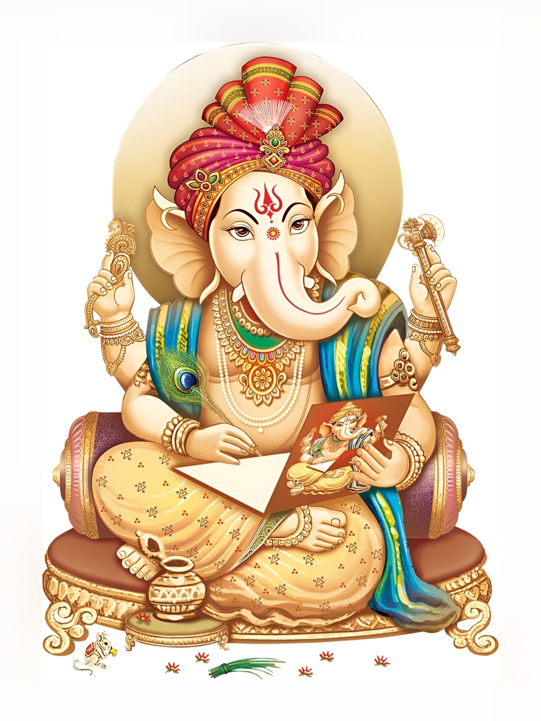 

Aquire Blue & Pink Lord Ganesh Glossy Wall Sticker, Yellow