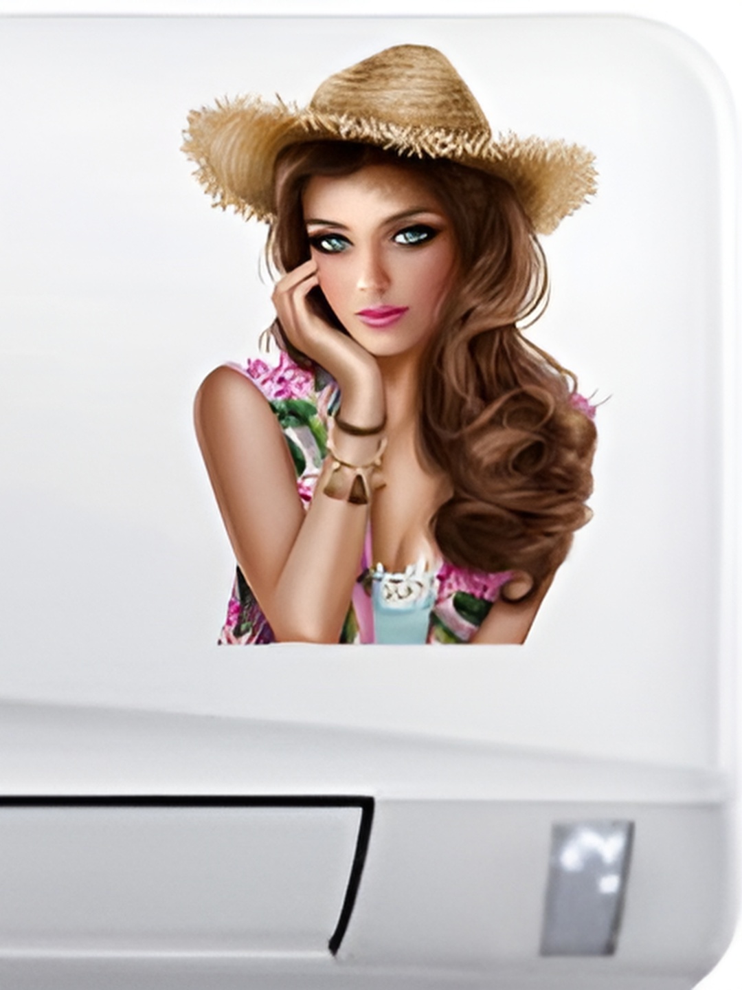 

Aquire Beige & Red Printed Self Adhesive Air Conditioner Wall Sticker