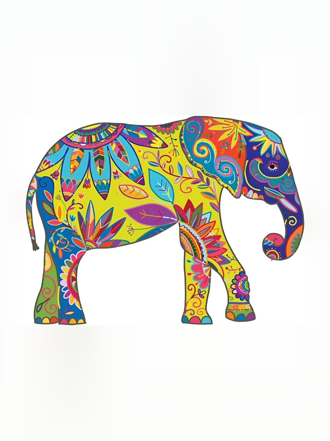 

Aquire Green & Blue Elephant Printed Wall Sticker