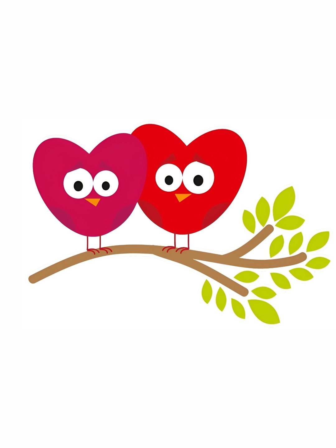 

Aquire Red & Green Two Hearts Together Printed Self-Adhesive Wall Stickers