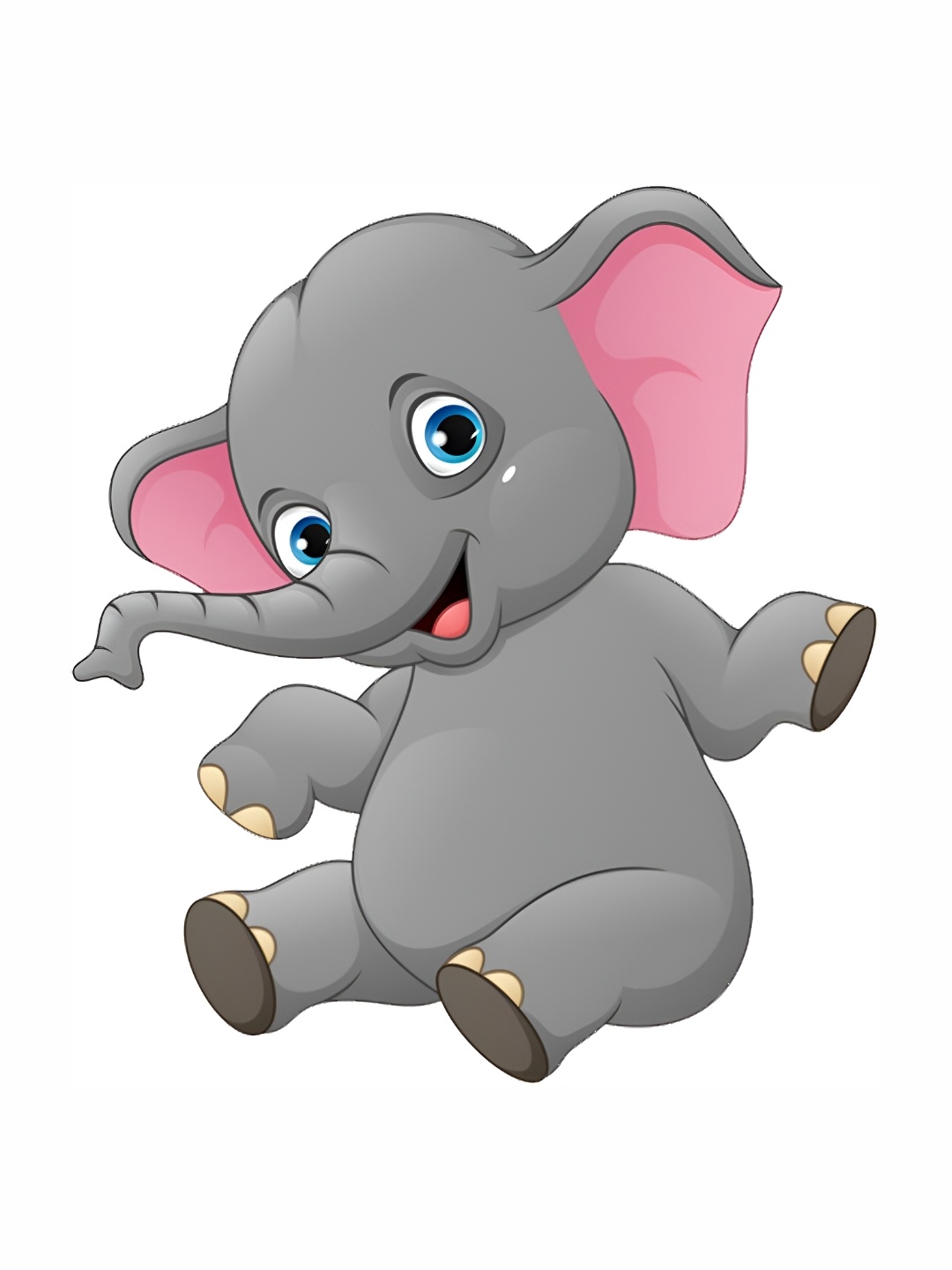 

Aquire Grey & Pink Baby Elephant Printed Self-Adhesive Waterproof Wall Sticker
