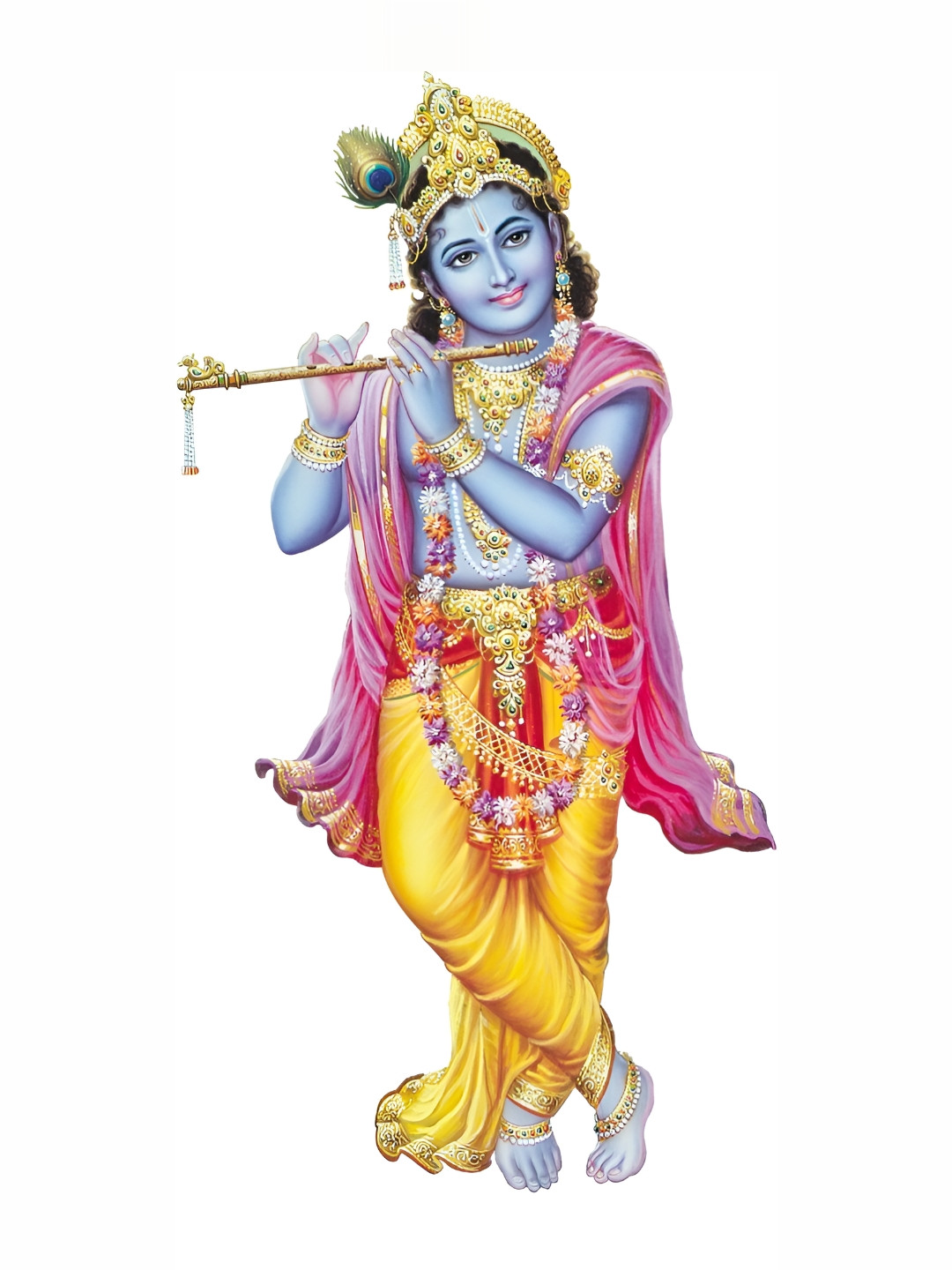 

Aquire RANGOLI Yellow & Pink Lord Krishna Printed Wallpaper