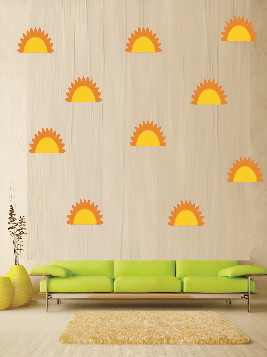 

Aquire god & god's Yellow & Orange-colored Modern Art Printed Wallpaper