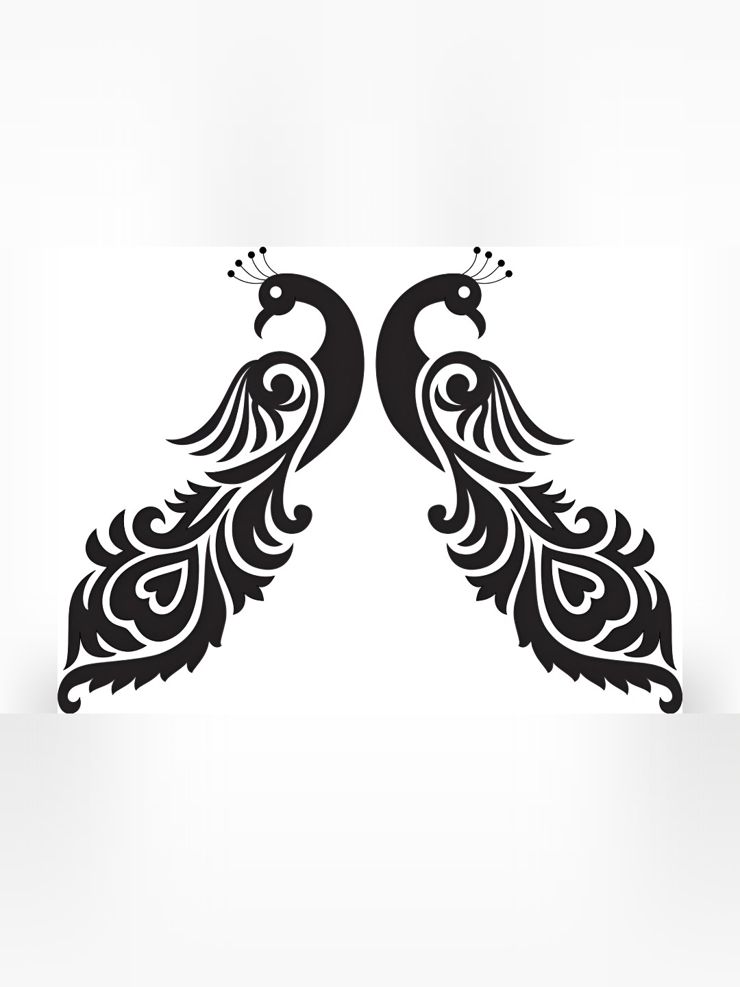

Aquire god & god's Black Peacock Printed Self-adhesive Wallpaper