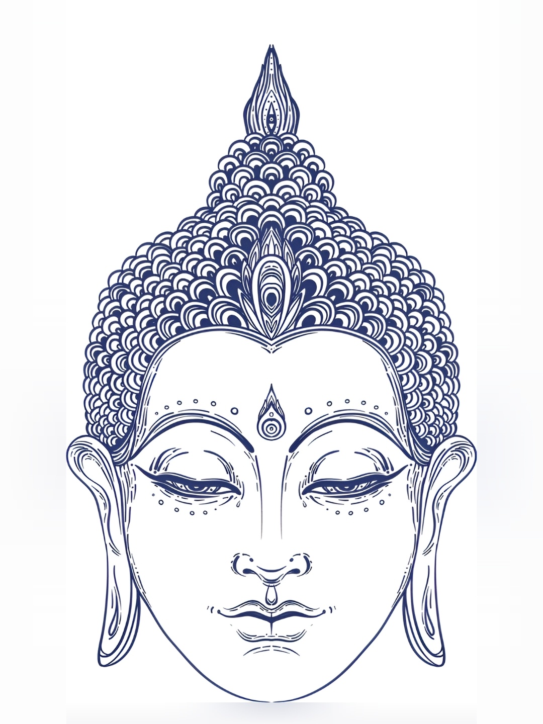

Aquire god & god's Blue Modern Art Printed Wallpaper