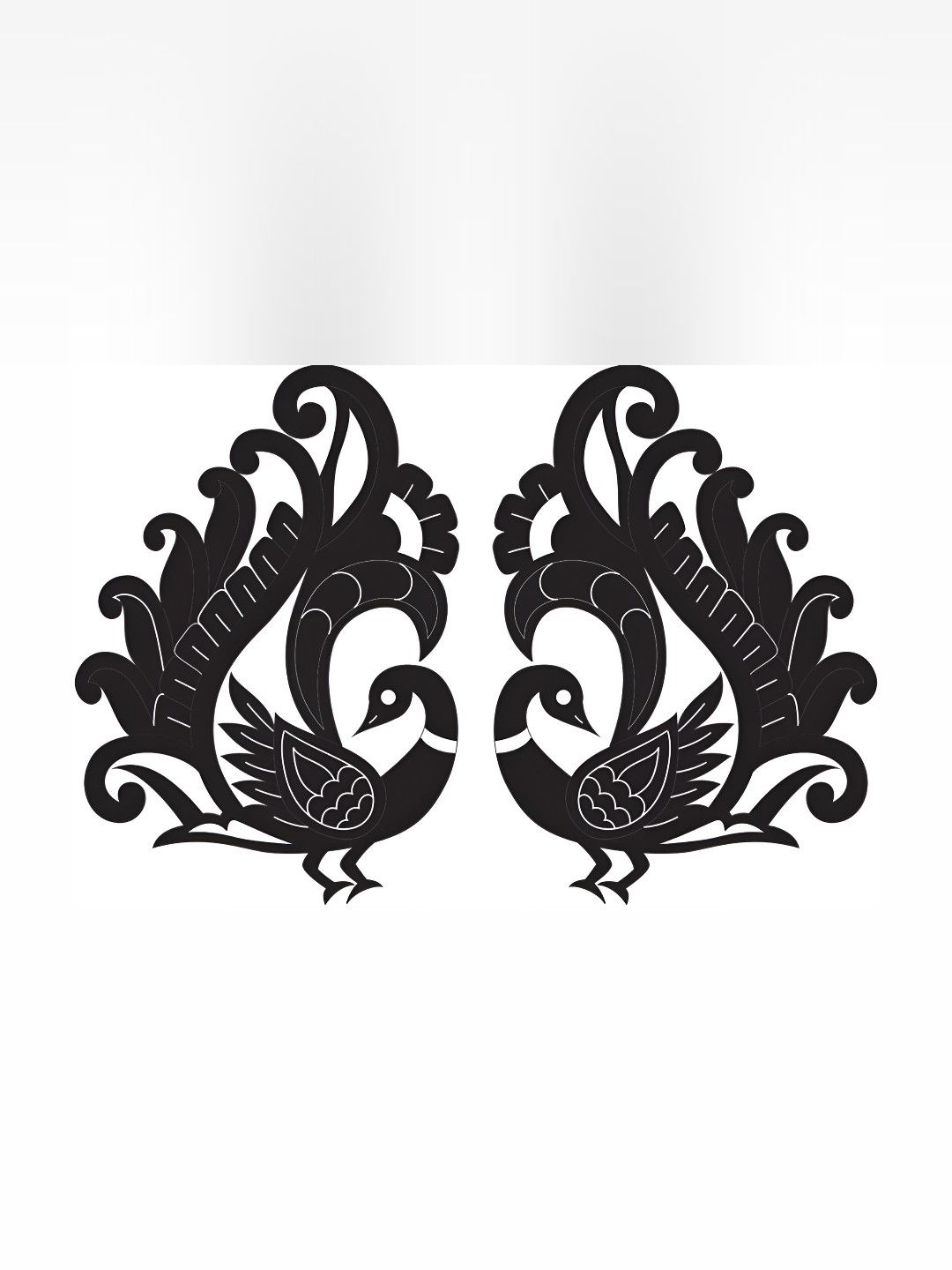 

Aquire Black Peacock Printed Wall Sticker