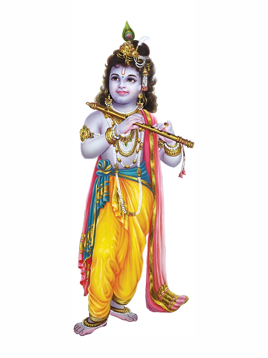 

Aquire Blue & Yellow Krishna Printed Wall Sticker