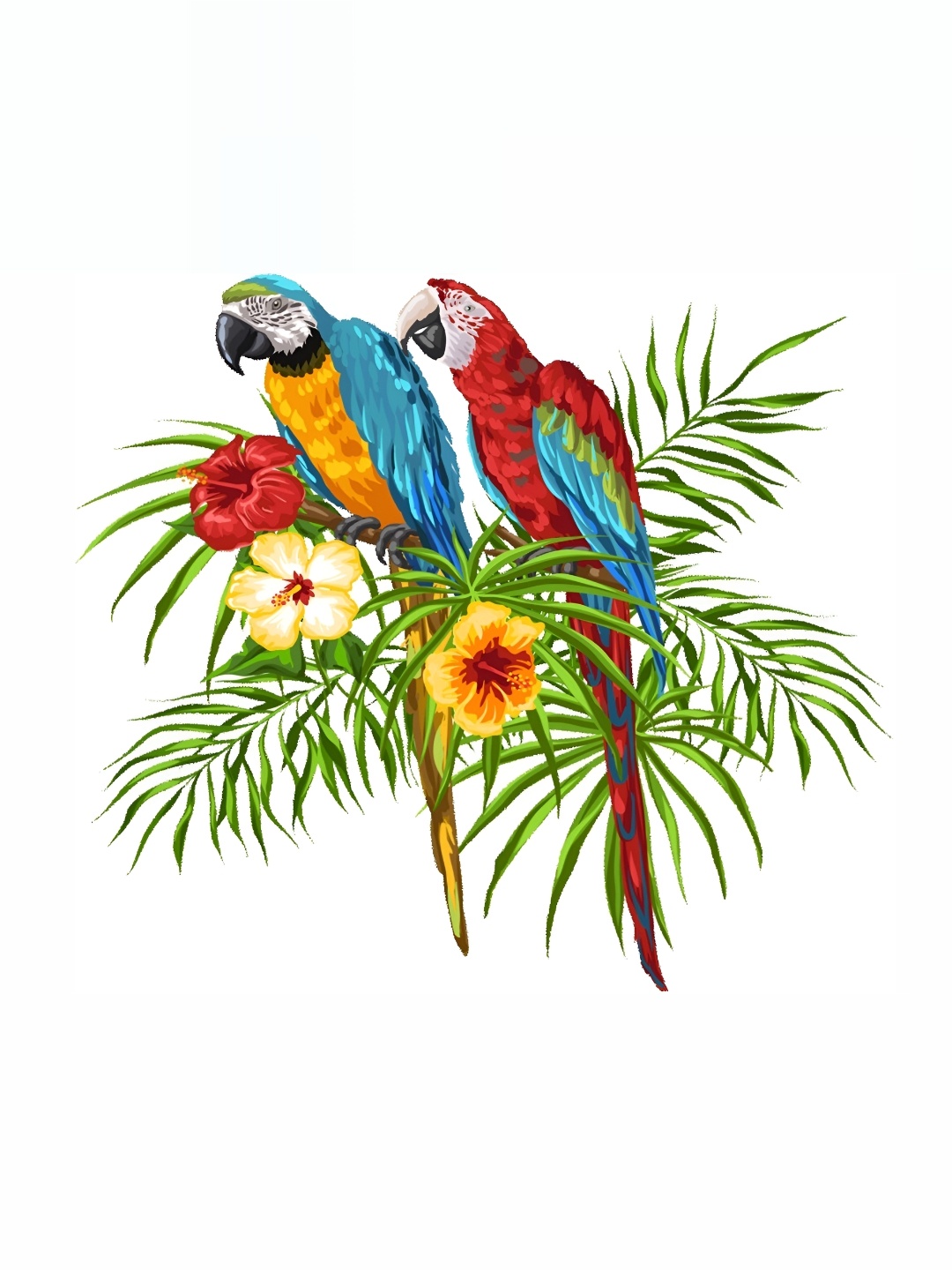 

Aquire Red & Blue Birds Self-Adhesive Wall Stickers, Yellow