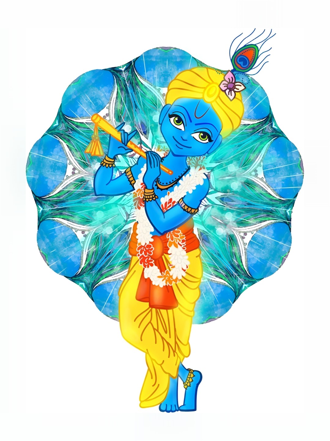 

Aquire Blue & Yellow God & God's Self Adhesive Wall Sticker
