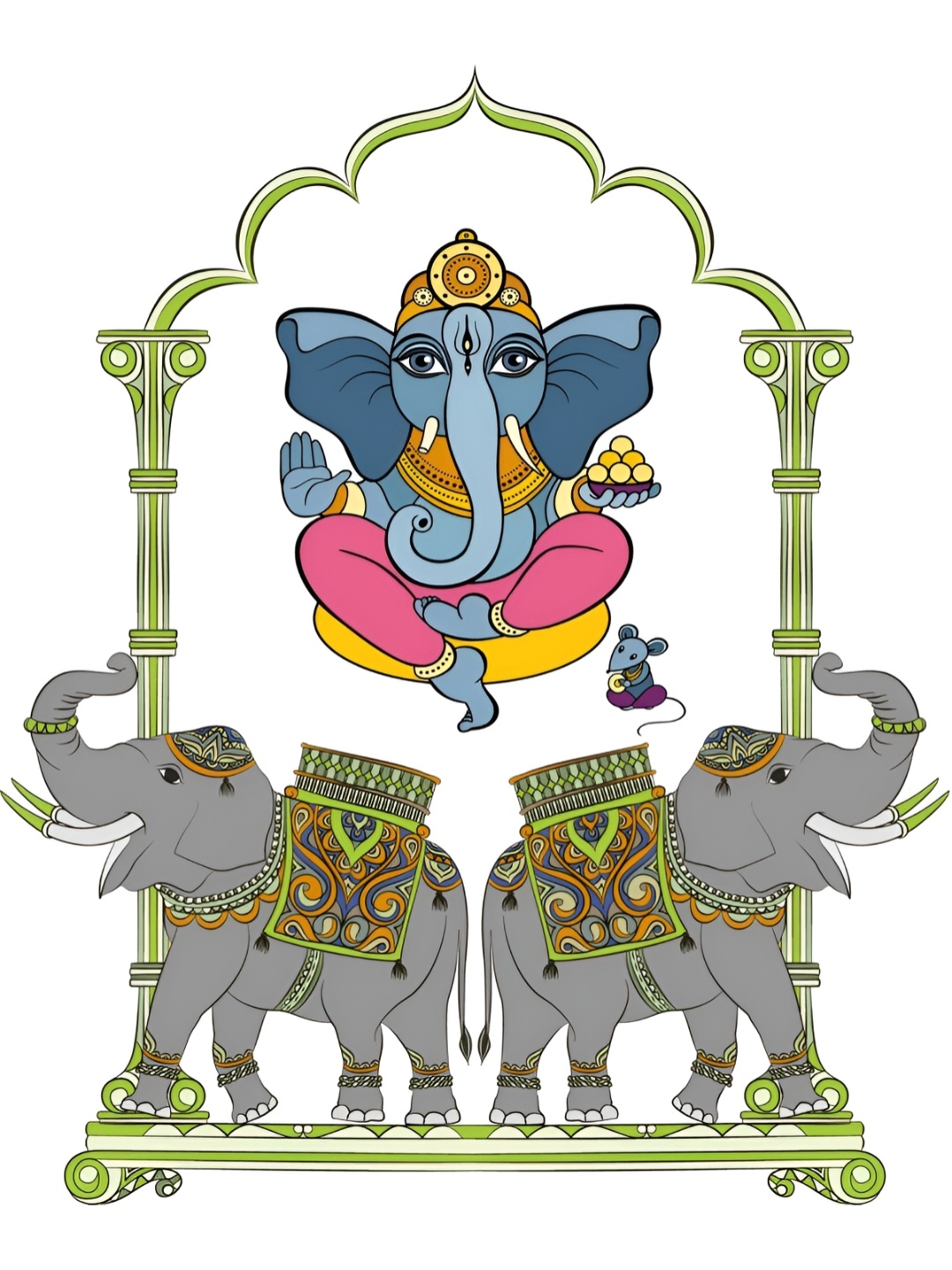 

Aquire Grey & Green god & god's Printed Self-Adhesive Wall Sticker
