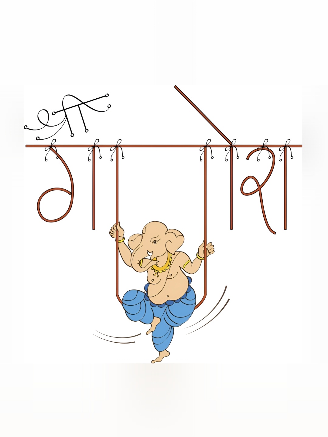 

Aquire Beige & Blue Ganesha Printed Self-Adhesive Wall Sticker