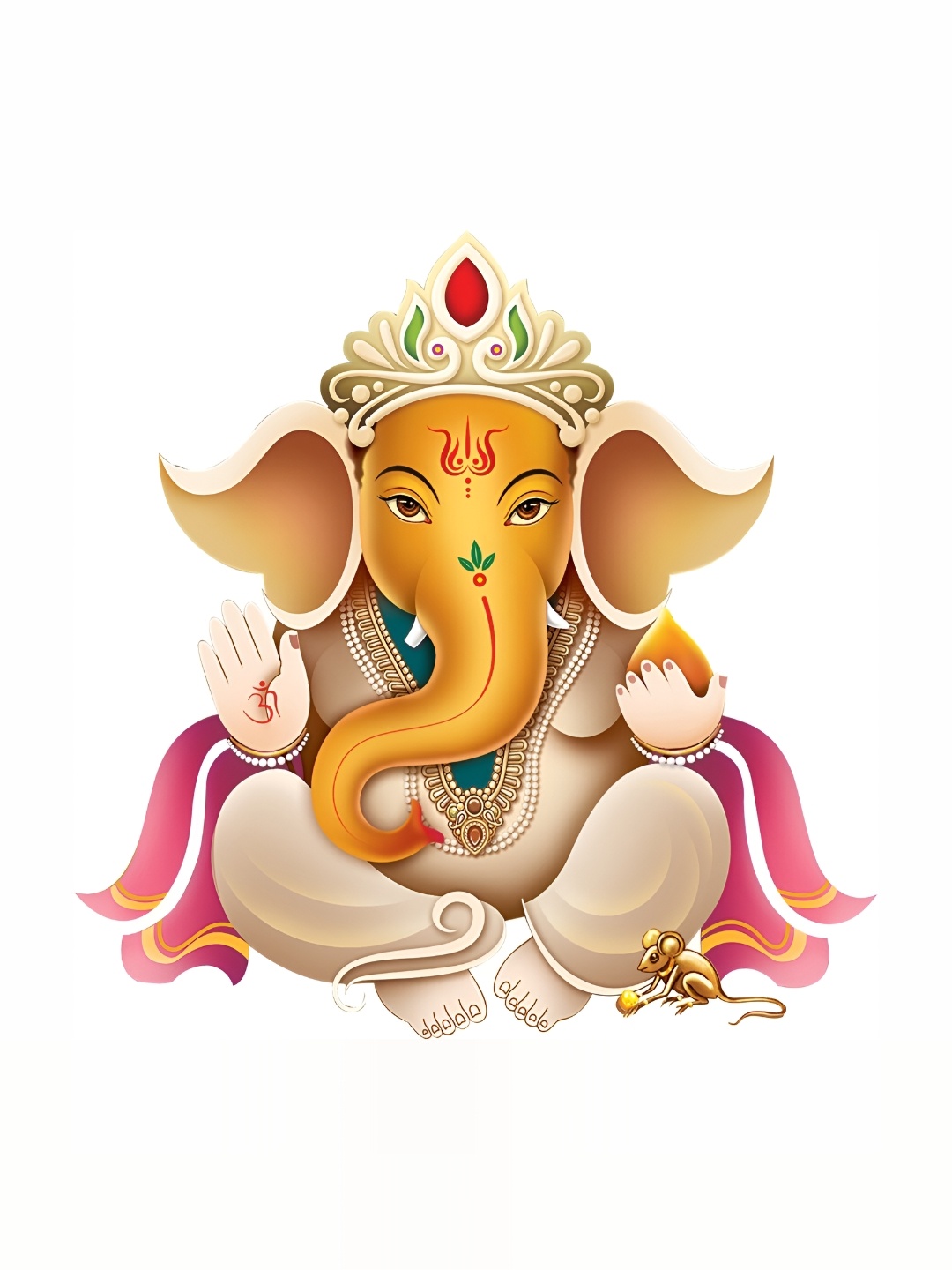 

Aquire Beige & Yellow Ganesha Printed Self-Adhesive Wall Sticker