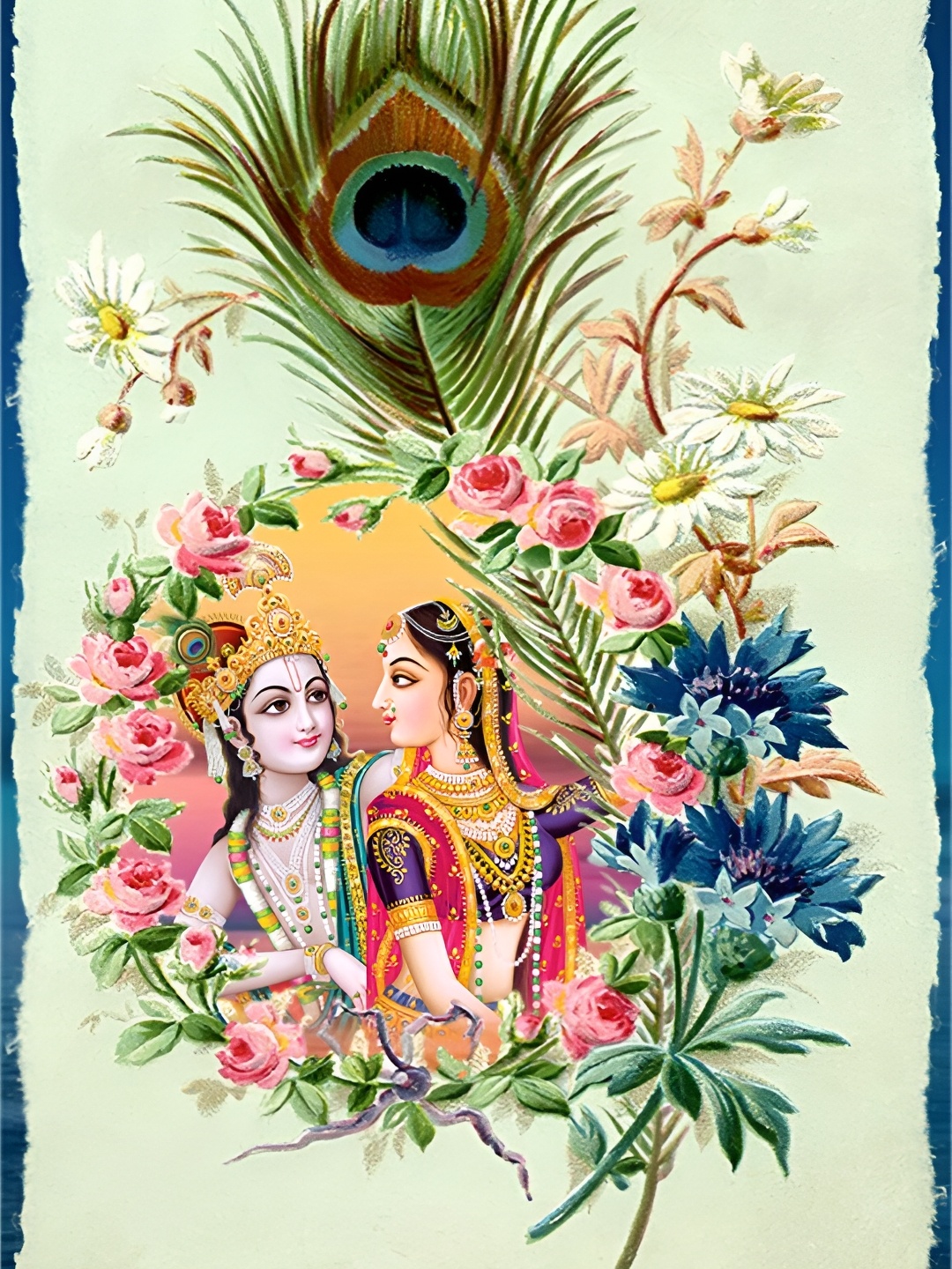 

Aquire Pink & Blue Religious Theme Printed Self-Adhesive Waterproof Wall Sticker