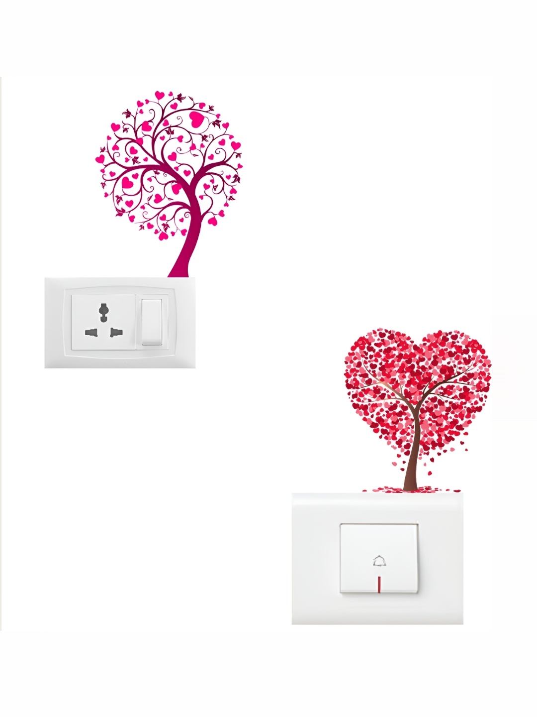 

Aquire Red & Pink Floral Printed Self-Adhesive Waterproof Wall Sticker