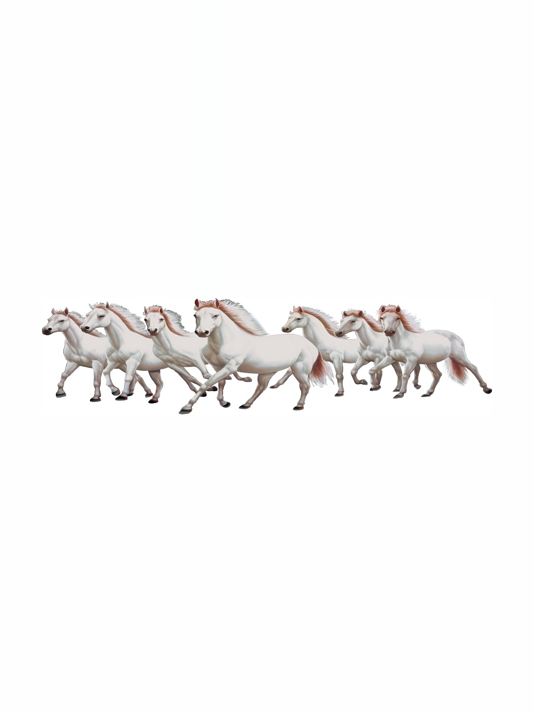 

Aquire White & Brown Horses Printed Wall Sticker