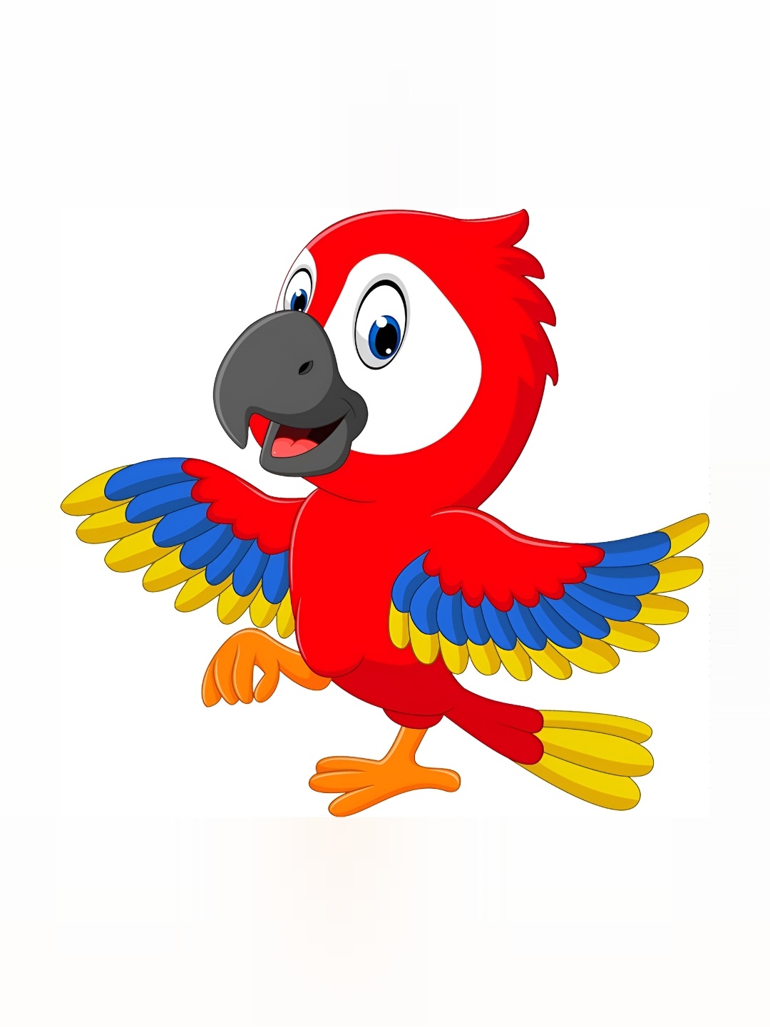 

Aquire Red & Blue Mitthu Printed Long Lasting Wall Stickers