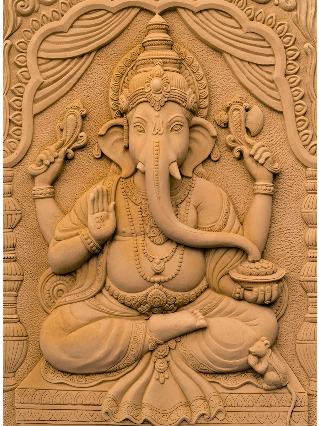 

Aquire Brown Ganesh Ji Waterproof Wall Stick