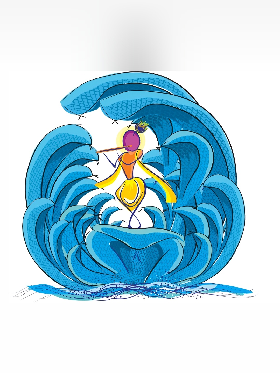 

Aquire Blue & Yellow Religious Self-Adhesive Wall Stickers
