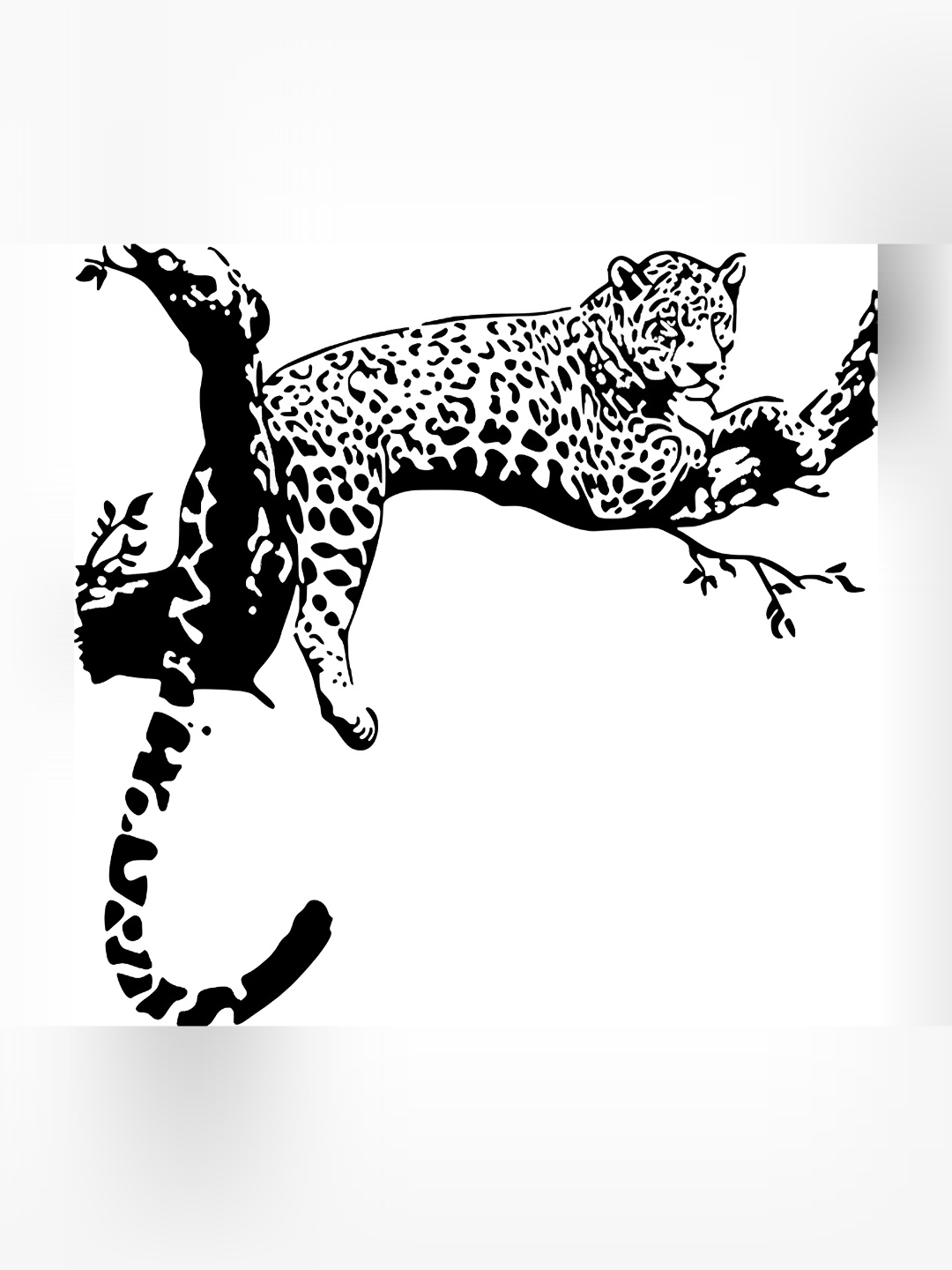 

Aquire Black Trendy Tiger Printed Wall Sticker