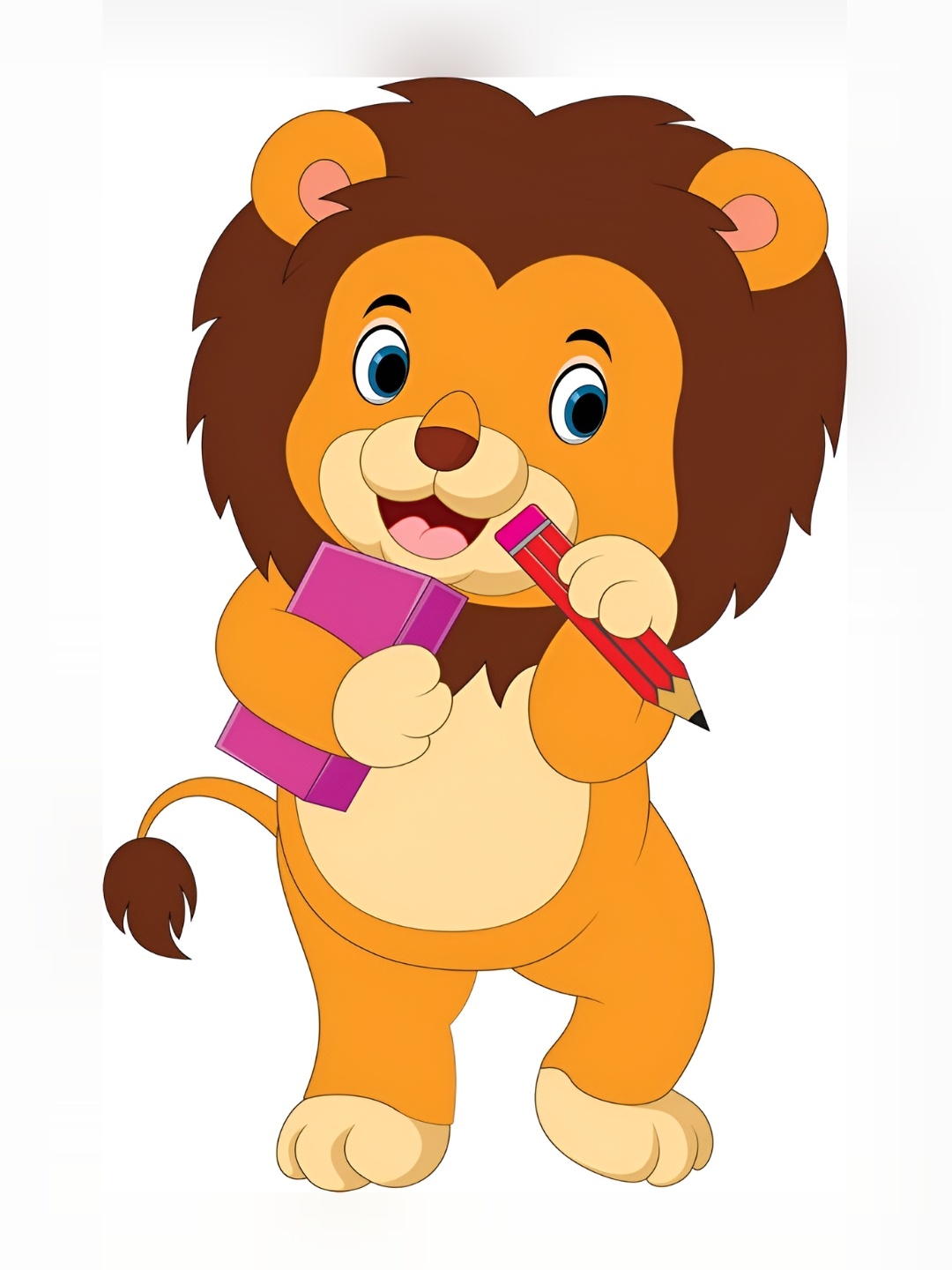 

Aquire Orange-Coloured & Brown Lion Printed Wall Sticker