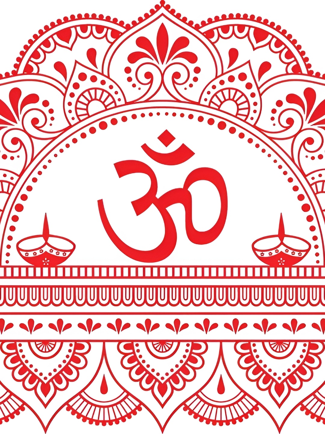 

Aquire Red Om Printed Wall Sticker