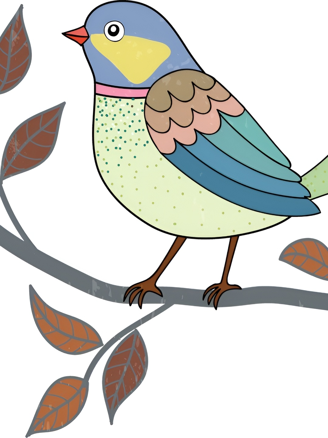 

Aquire Blue & Brown Bird Printed Self-Adhesive Waterproof Wall Sticker