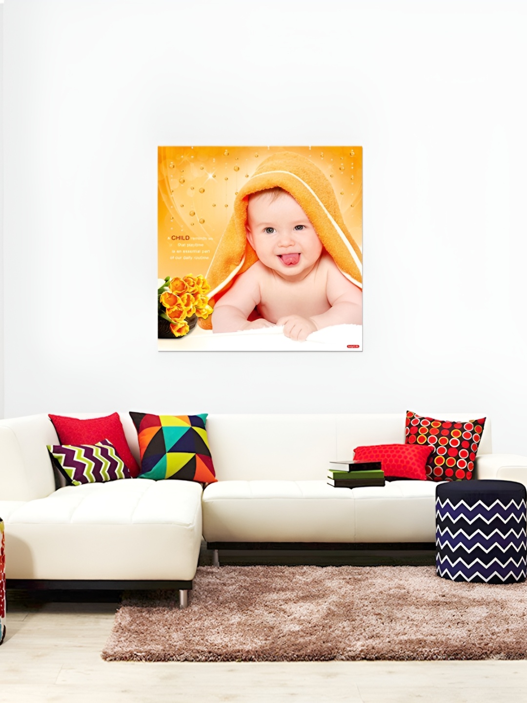 

Aquire Orange Baby Sparkle Digital Picture Self Adhesive Wall Sticker