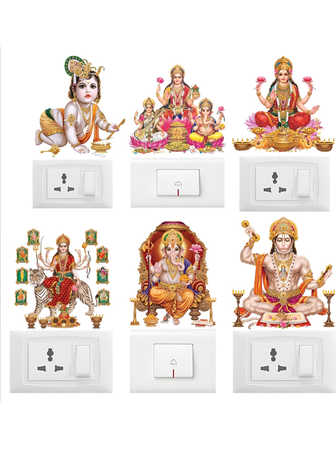 

Aquire 6 Pieces Yellow & Pink Printed Self-Adhesive Wall Stickers