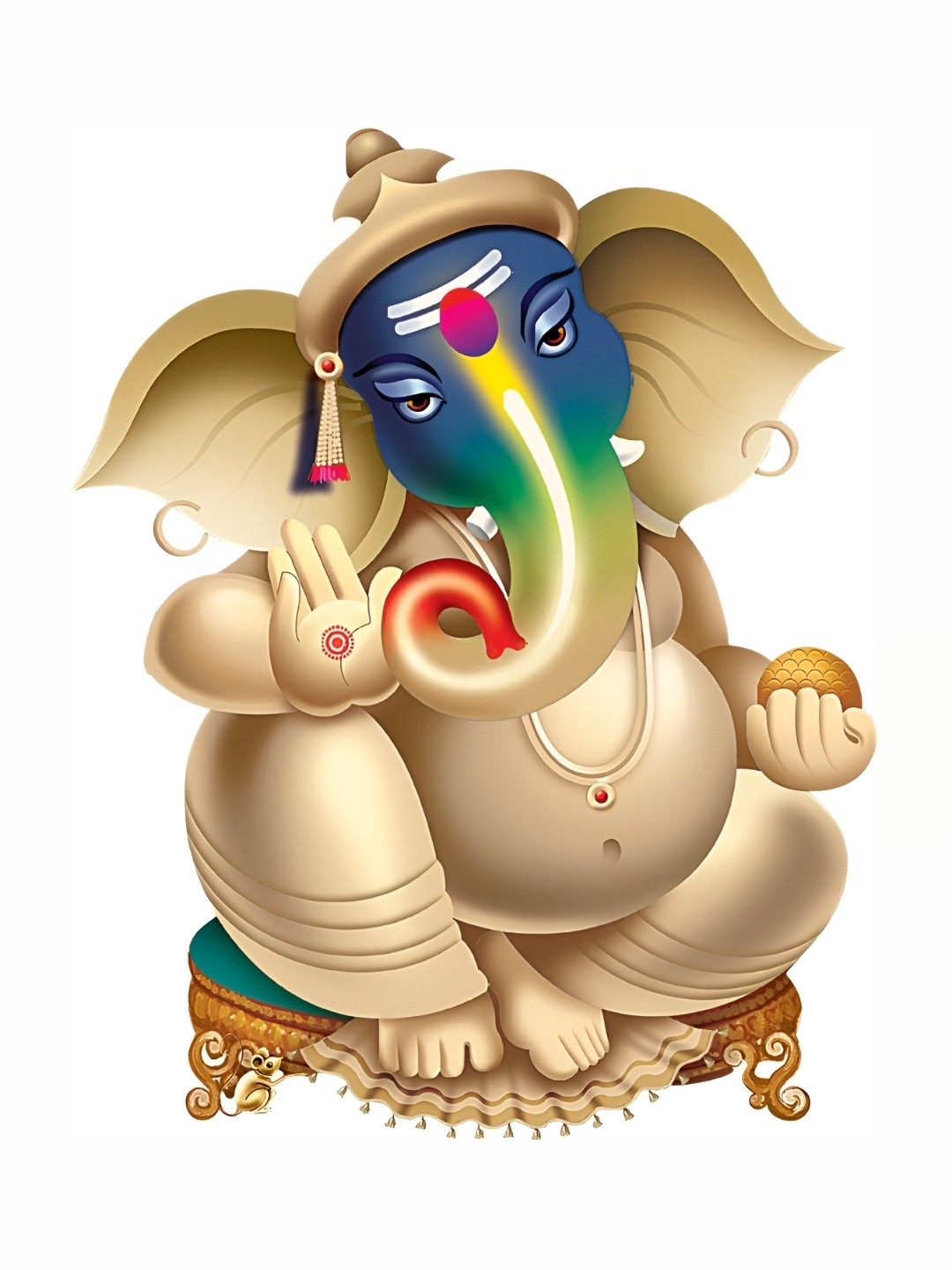 

Aquire Beige & Blue Ganesh Ji Waterproof Wall Sticker