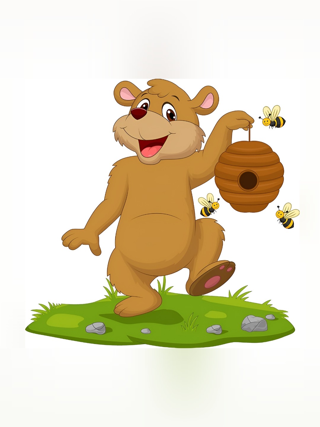 

Aquire Brown & Green Teddy Bear Printed Wall Sticker