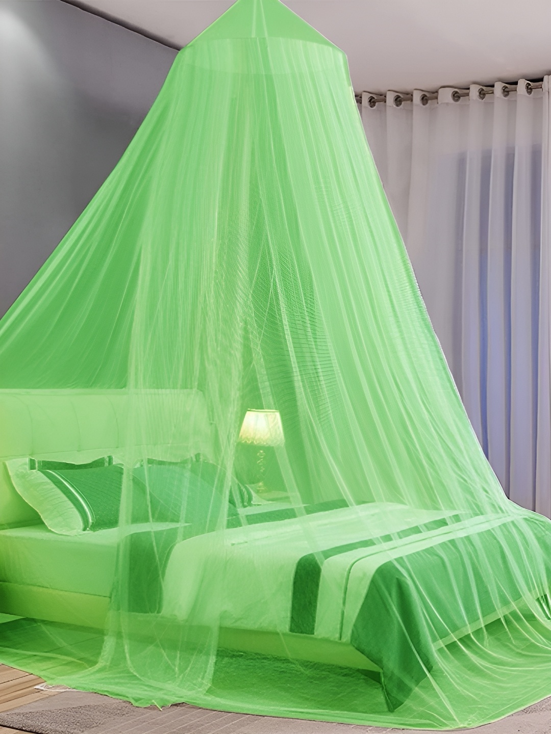 

MARUTI ENTERPRISE Green King Size Hanging Mosquito Net