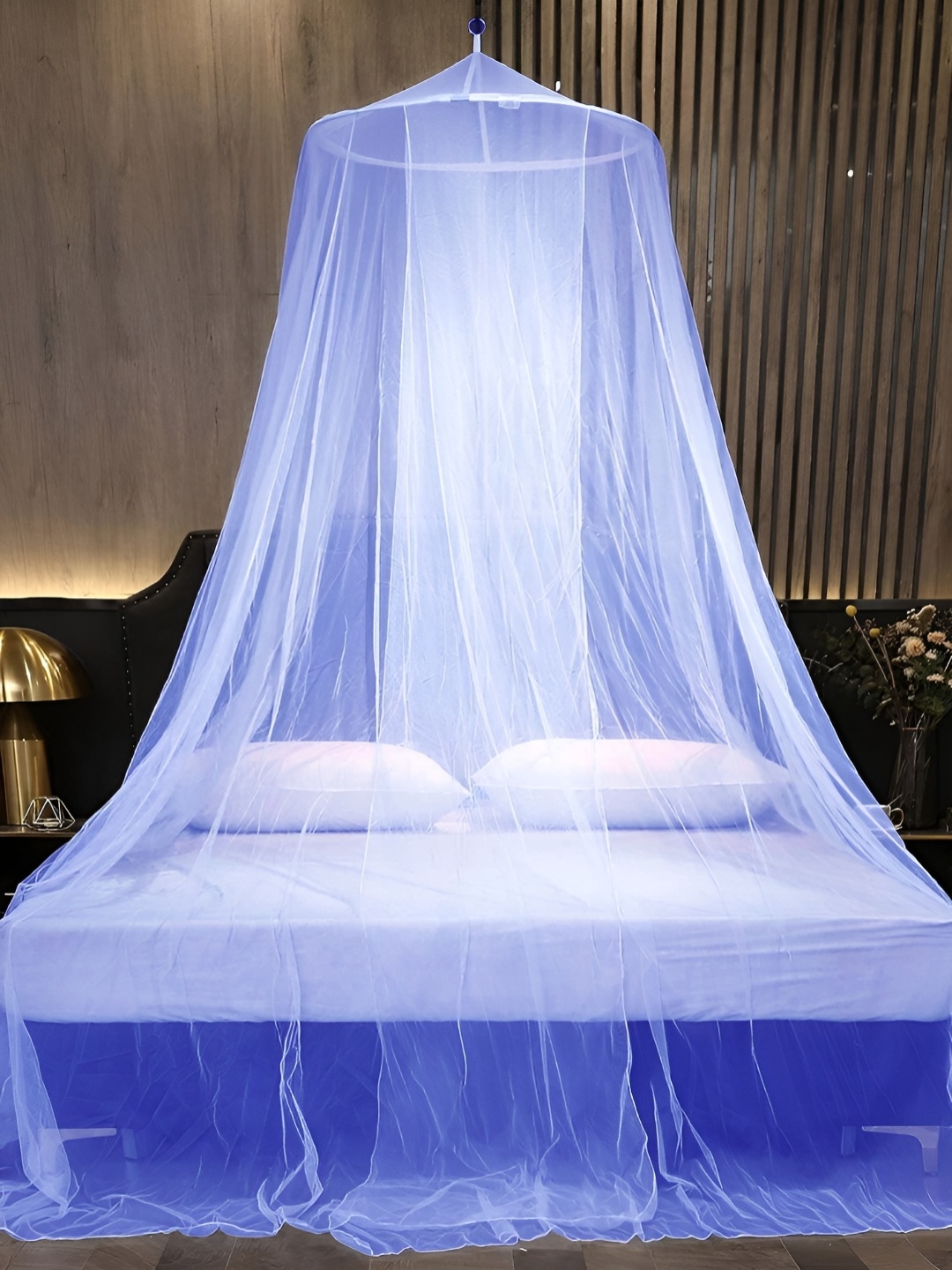 

MARUTI ENTERPRISE Blue King Size Hanging Mosquito Net