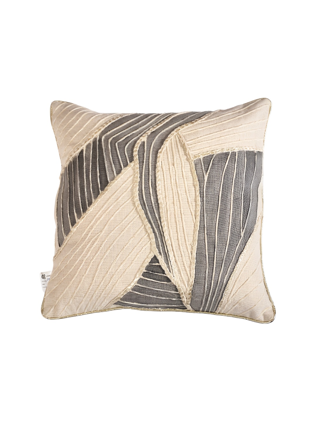 

Nestasia Grey & Off White Abstract Textured Square Cushion Cover