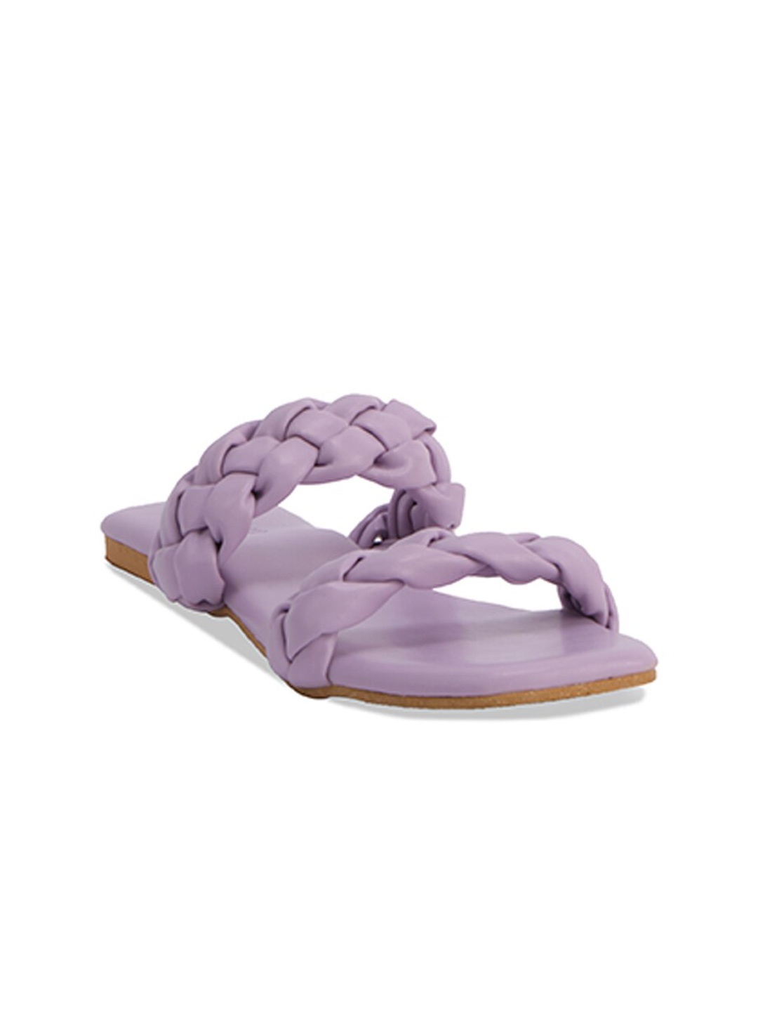 

ERIDANI Textured Open Toe Flats, Lavender