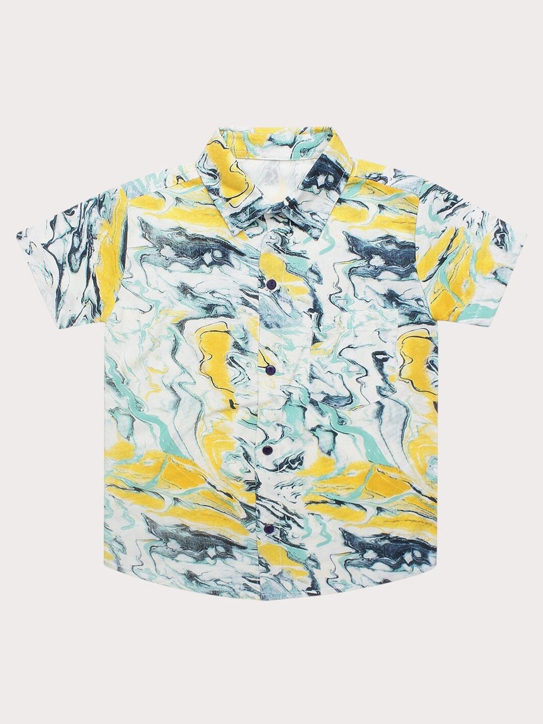 

Superminis Boys Relaxed Abstract Printed Casual Shirt, Yellow