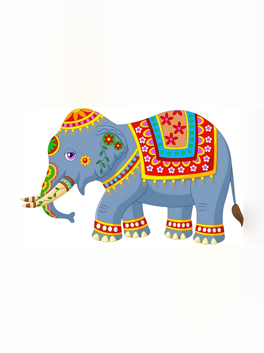 

Aquire Blue & Red Birds And Animals Hathi Raja Wall Sticker